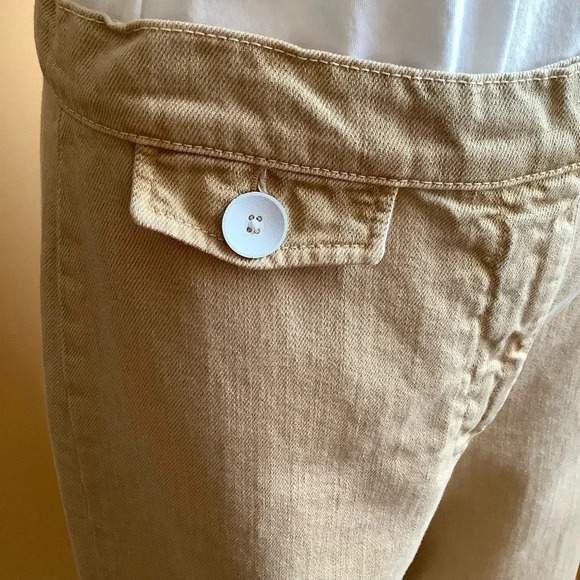 ZARA WOMAN Tan Wide Leg Cropped Pants Size 8 - Picture 6 of 14